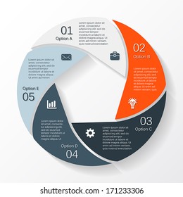 Modern vector info graphic for business project