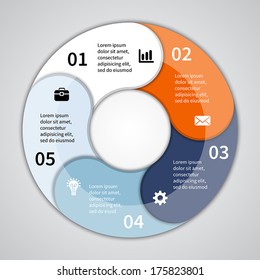 Modern vector info graphic for business project