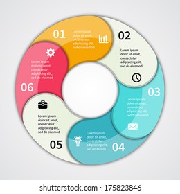 Modern vector info graphic for business project