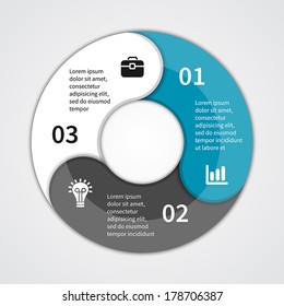 Modern vector info graphic for business project