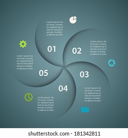 Modern vector info graphic for business project