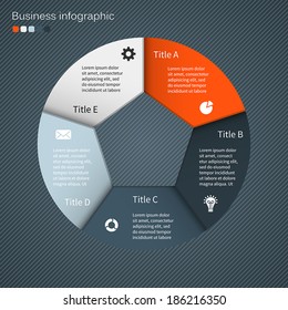 Modern vector info graphic for business project