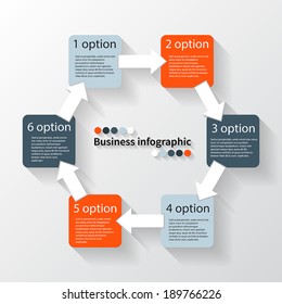 Modern Vector Info Graphic For Business Project