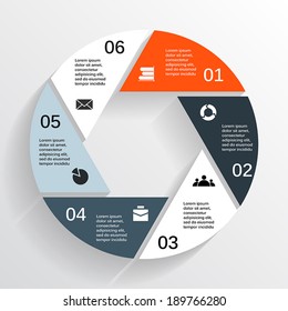 Modern vector info graphic for business project