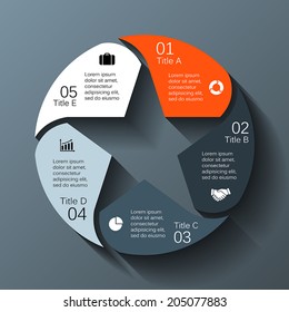 Modern vector info graphic for business project