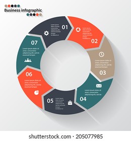 Modern Vector Info Graphic For Business Project