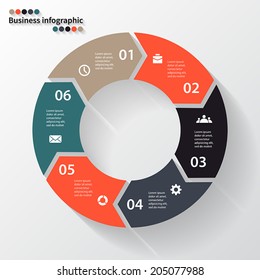 Modern Vector Info Graphic For Business Project