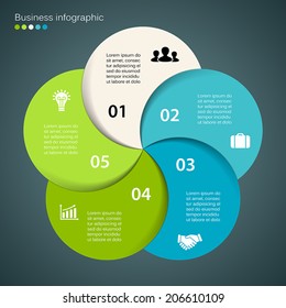 Modern vector infographic for business project