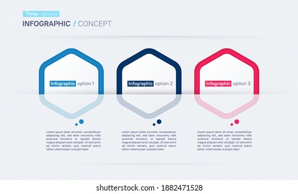 Modern vector infographic concept template. Three options.