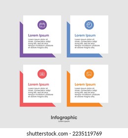 Plantilla moderna de diseño de infografía vectorial
