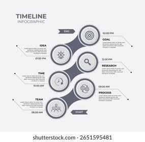 Modelo moderno de design de infográfico vetorial com opções de layout de web de negócios
