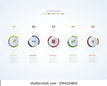 Modern vector infographic with five options.
