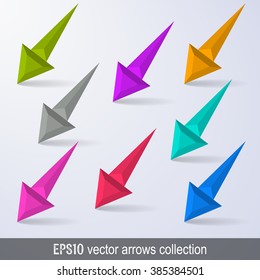 Modern vector infographic mosaic arrows design elements collection