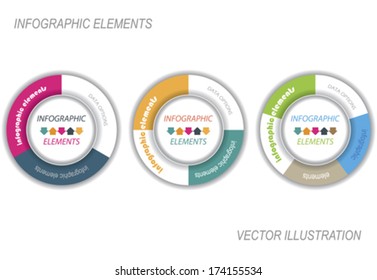 Modern vector infographic template with circle, design for your business presentation