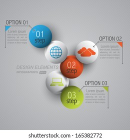 Modern vector infographics - connection between different data in one system