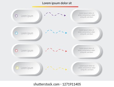 Modern Vector Infographics design 4 steps in white gray background, paper origami concept,can be used for workflow layout, poster, web design. creative banner, presentation template. 