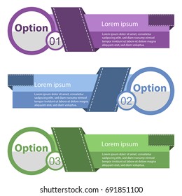 Modern vector infographics options banner