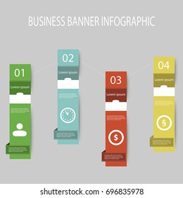 Modern vector infographics options banner