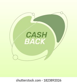 Modern Vector Label Cash Back. Boomerang Of Money