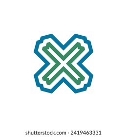 Modernes Vektorbrief X-Logo