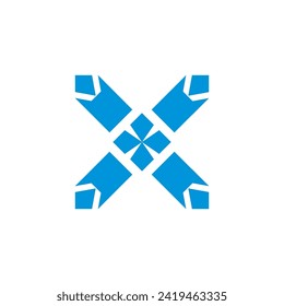 Modern vector letter X logo