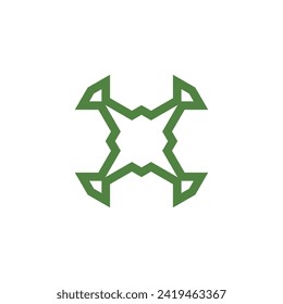 Logo de la letra vectorial X moderna