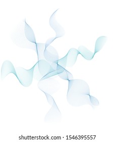 Modern vector light blue and white background with beautiful waves 