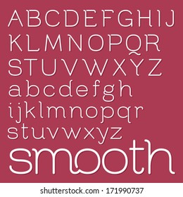 Modern vector light typeface. Vector Font.