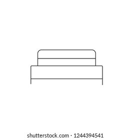 Modern vector line bed icon for web and graphic design.
