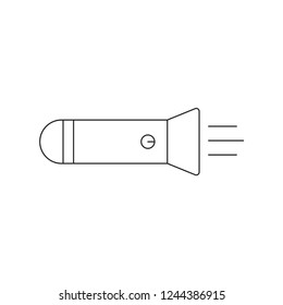 Modern vector line icon lamp for web and graphic design.
