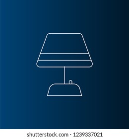 Modern vector line  lamp icon for web and graphic design. Blue gradient background.