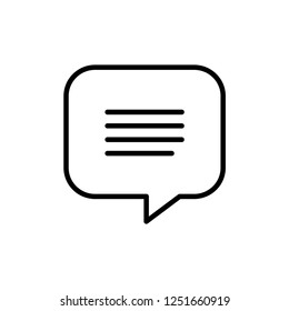 Modern vector line talk box icon for web and graphic design. 