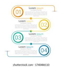 Moderne Vektorlinear infographisch. Zeitleiste mit 4 Option. Kann für Workflow-Layout, Diagramm, Geschäftsbericht, Web-Design verwendet werden.Vector Geschäftsvorlage für die Präsentation.
