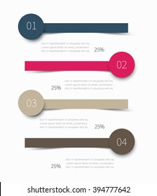 modern vector lines for summary, report presentation / 4 options infographic design