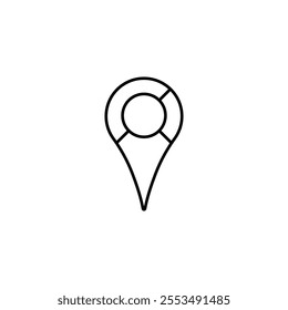 A modern vector location icon, perfect for navigation apps, travel branding, map designs, and geographic tools.