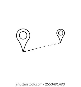 A modern vector location icon, perfect for navigation apps, travel branding, map designs, and geographic tools.