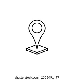 A modern vector location icon, perfect for navigation apps, travel branding, map designs, and geographic tools.