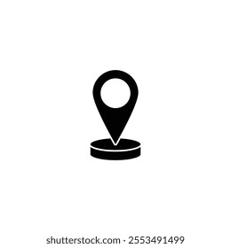 A modern vector location icon, perfect for navigation apps, travel branding, map designs, and geographic tools.