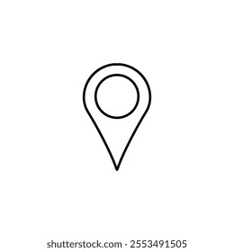 A modern vector location icon, perfect for navigation apps, travel branding, map designs, and geographic tools.