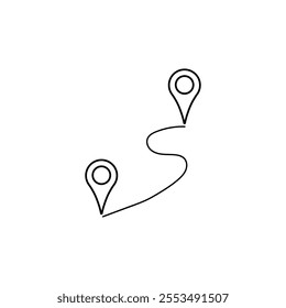 A modern vector location icon, perfect for navigation apps, travel branding, map designs, and geographic tools.