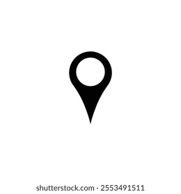 A modern vector location icon, perfect for navigation apps, travel branding, map designs, and geographic tools.