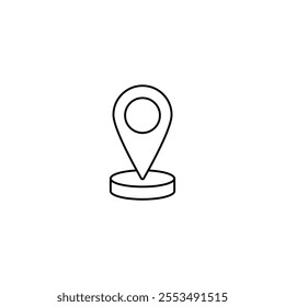 A modern vector location icon, perfect for navigation apps, travel branding, map designs, and geographic tools.