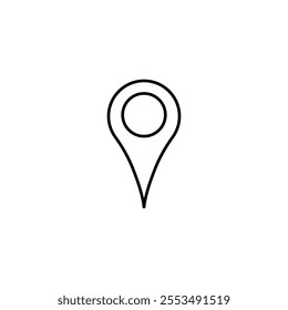 A modern vector location icon, perfect for navigation apps, travel branding, map designs, and geographic tools.