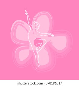 Modern vector logo for ballet.
