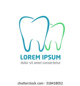 Modern vector logo for dentistry. Logo for dental clinic.Healthy tooth logo