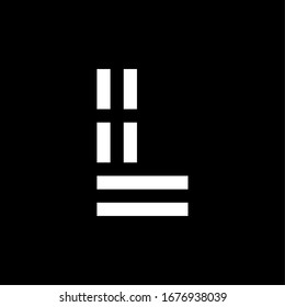 Modern Vector Logo Double Lines Letter L. L Letter Design Vector