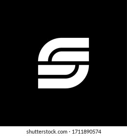 Modern Vector Logo Double Lines Letter S. S Letter Design Vector