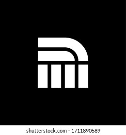 Modern Vector Logo Double Lines Letter N. N Letter Design Vector