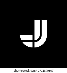 Modern Vector Logo Double Lines Letter J. J Letter Design Vector