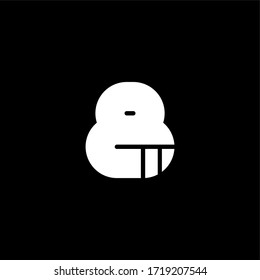 Modern Vector Logo Fading Lines Number 8. 8 Line Number Design Vector